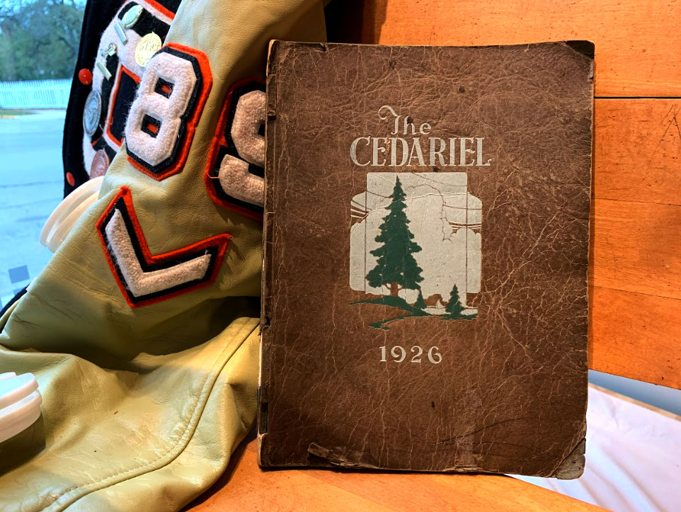 This 1926 Cedariel yearbook is displayed at the Cedarburg History Museum.