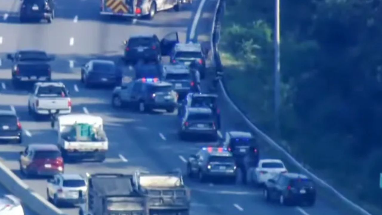 Armed Man Allegedly Holds Pregnant Woman Hostage During Terrifying Rush-Hour Chase That Ends After 8 Cars Are Hit